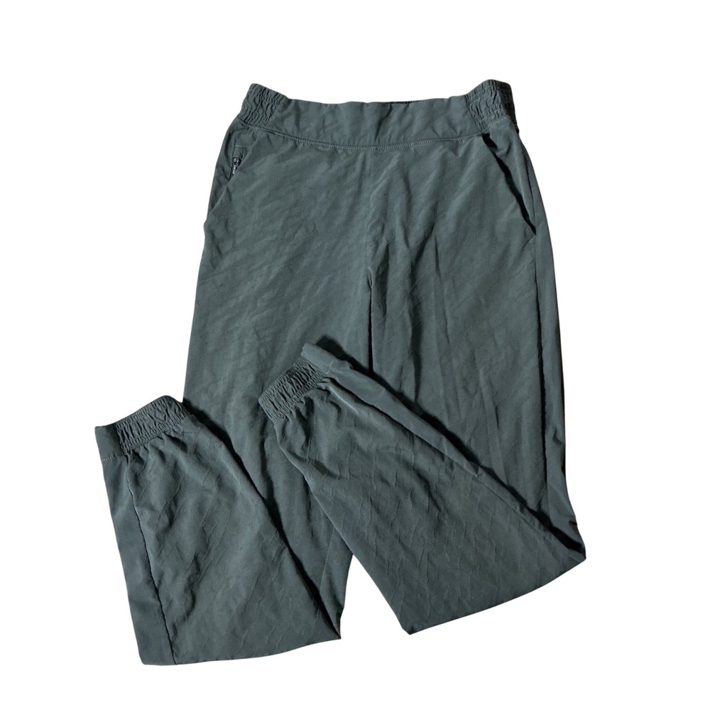 Athleta Brooklyn Textured Jogger Women 6 Green Lightweight Active Travel Pants